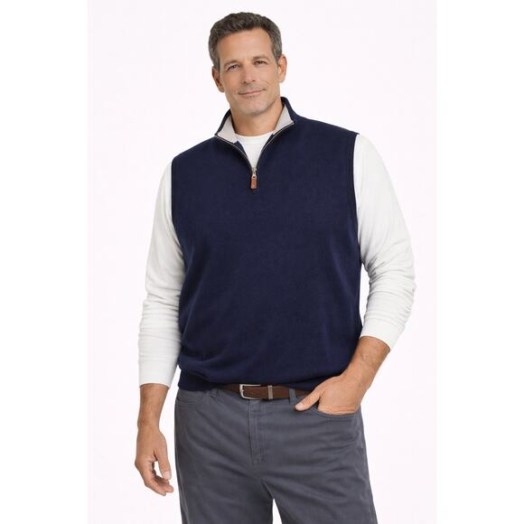Peter Millar Other - Peter Millar Merino Wool 1/4 Zip Navy XL Golf/Country Club/Business Casual Vest